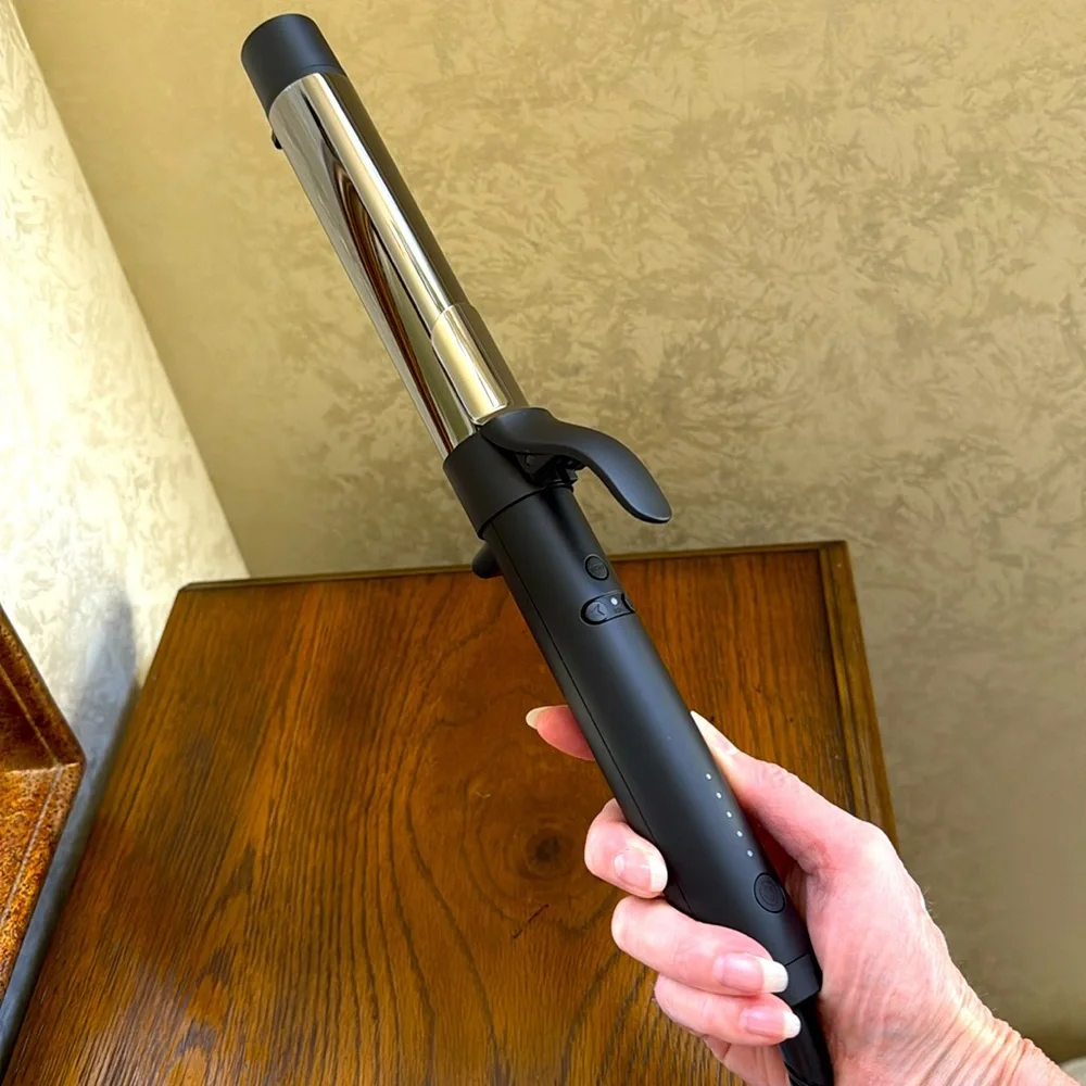 - New TYMO ROTA Ionic Automatic Rotating curling Iron.  1.25” Titanium Barrel.